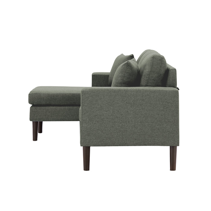 SECTIONAL SOFA LEFT HAND FACING WITH 2 PILLOWS - DARK GREY