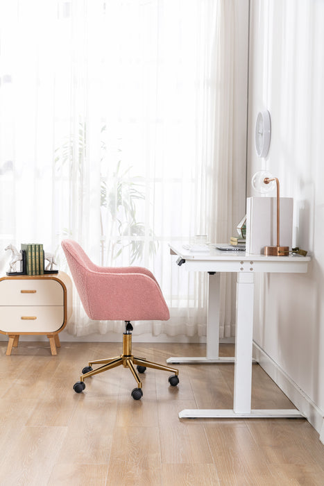 Modern Teddy Fabric Home Office Chair - Pink