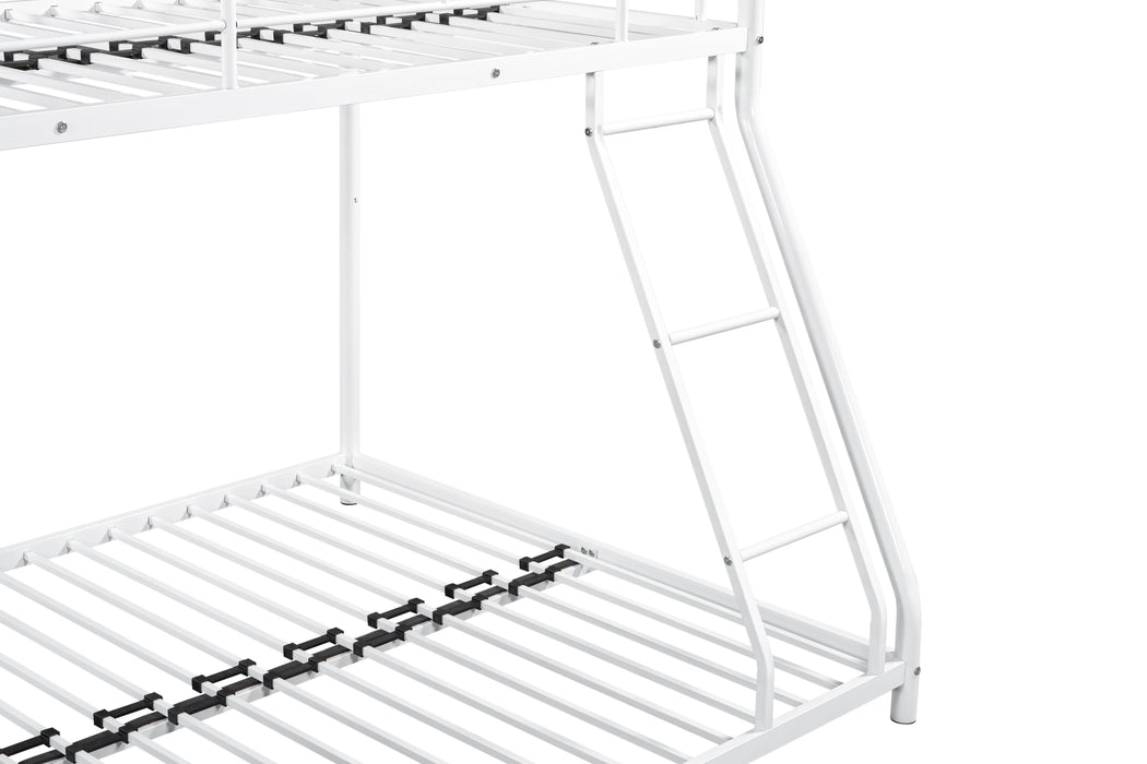 Twin over Full Metal Bunk Bed - White