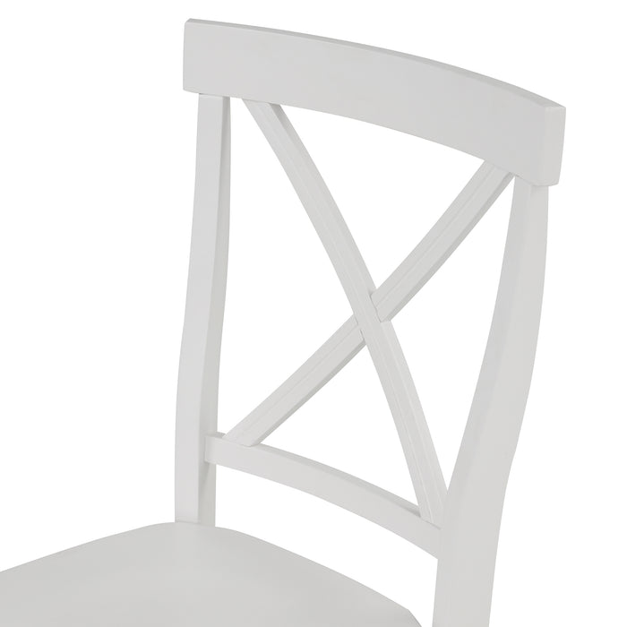 5 Pieces Dining Table and Chairs Set - White