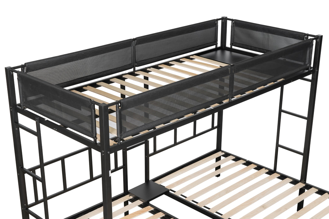 Triple twin bunk bed - Black