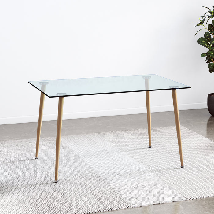 Modern Rectangular Glass Dining Table