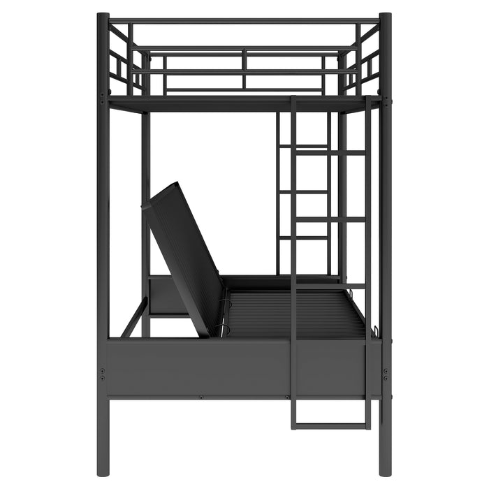 Twin over Full Metal Bunk Bed - Black