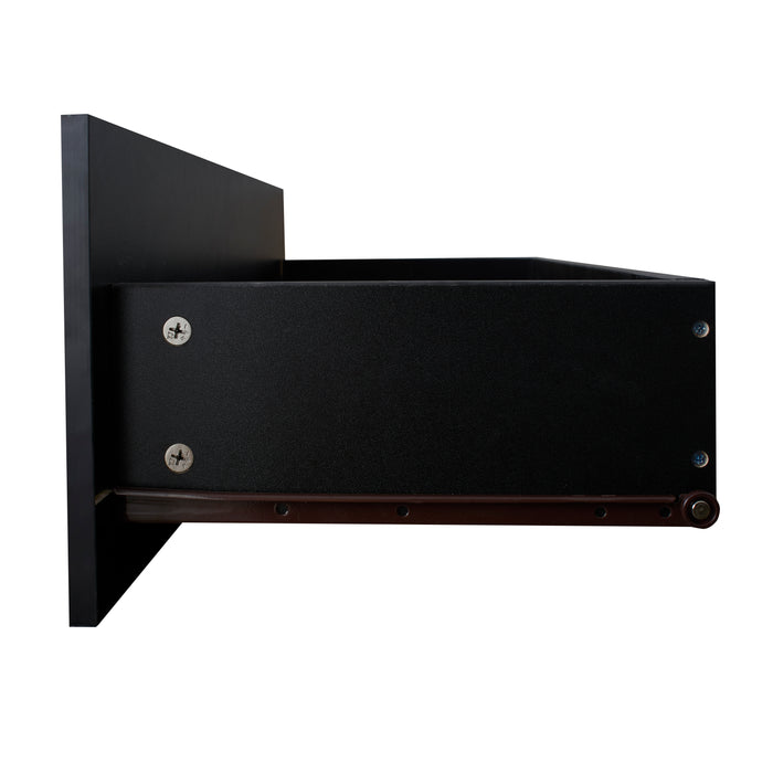 Black TV Stand with LED RGB Lights (Black)