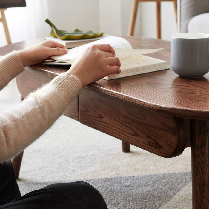 Capsule Centre table with drawers for Study and Work from home - Oak