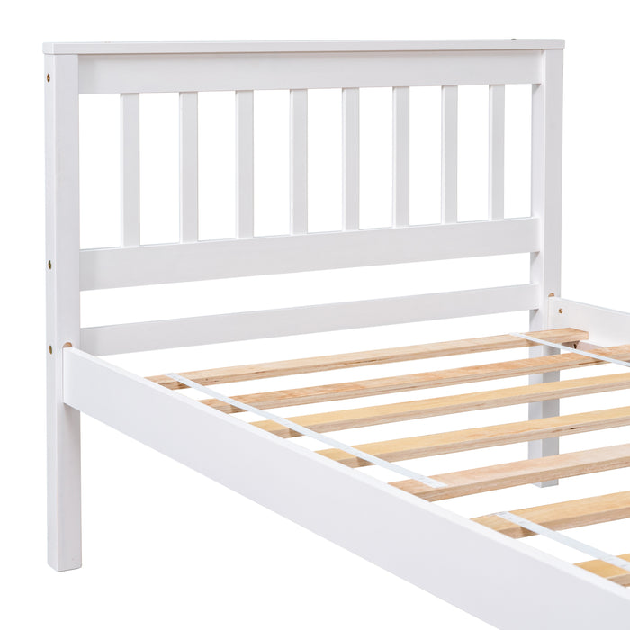 Twin Bed with with 1 Nightstand, White