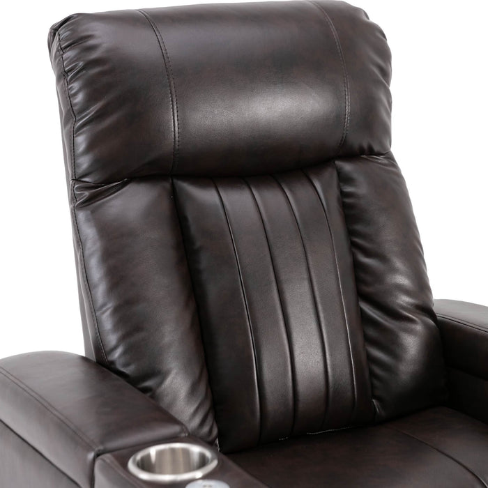 Power Motion Recliner with USB Charging Port and Hidden Arm Storage