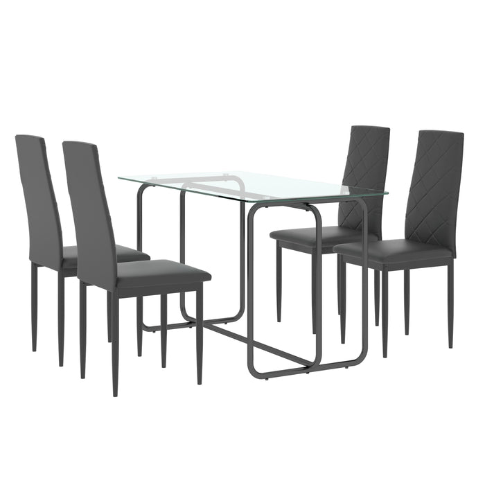 5-piece Rectangle Dining Table Set