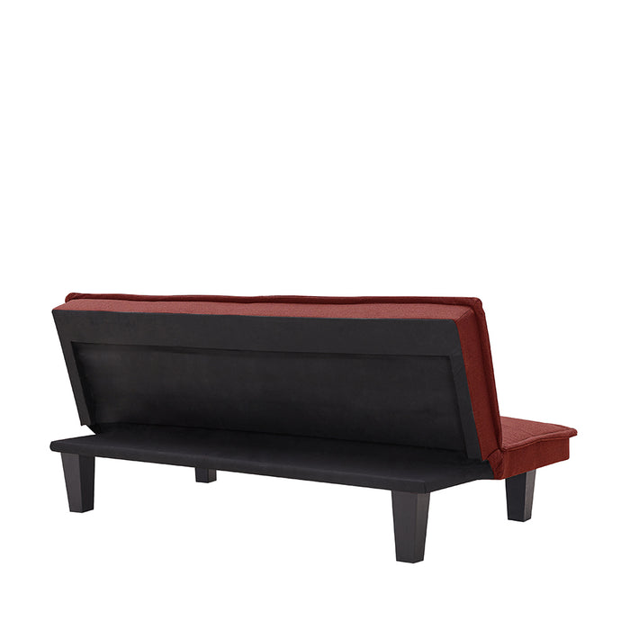 Modern Fabric Futon Sofa（RED ）