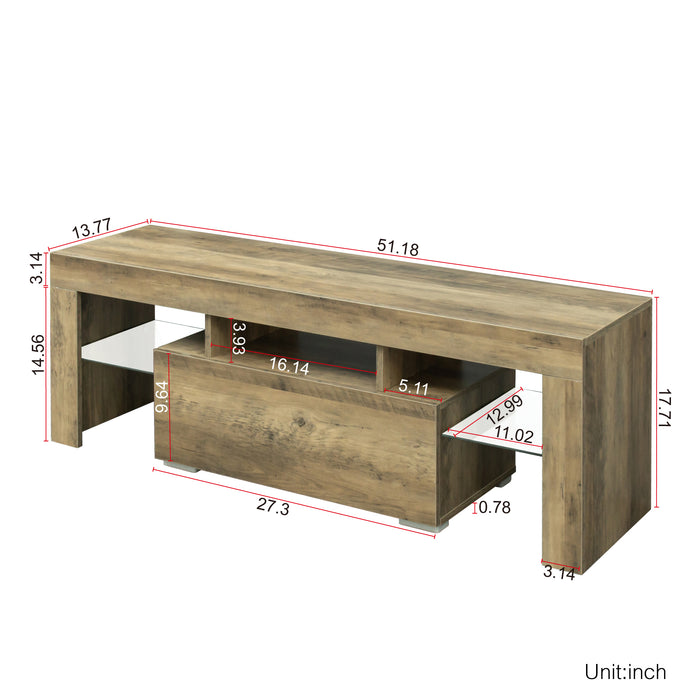 TV Stand with LED RGB Lights -WOOD