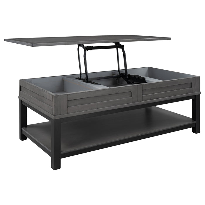 Lift Top Coffee Table with Inner Storage  Space and Shelf