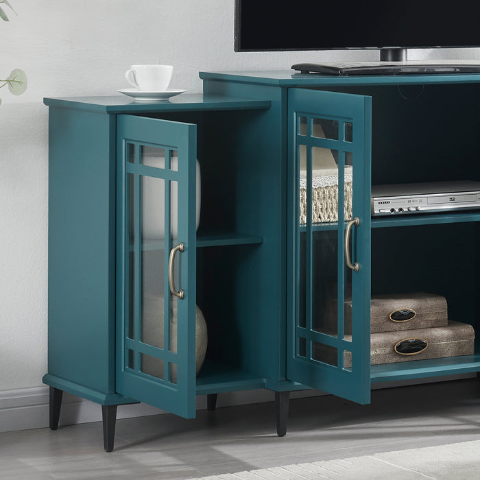 62” TV Stand - Teal Blue