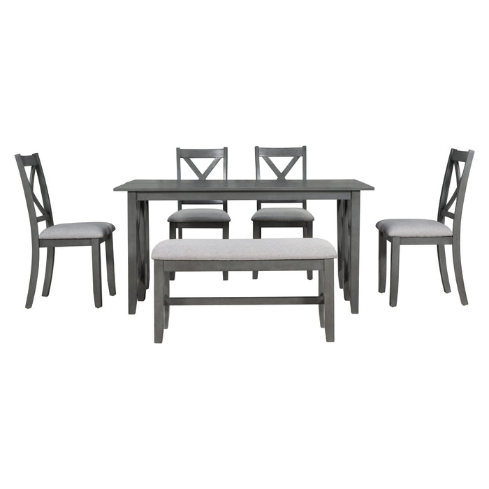 6-Piece Family Dining Room Set - Gray