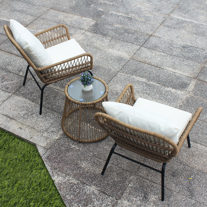 3PCS Outdoor Patio Set - Natural Color