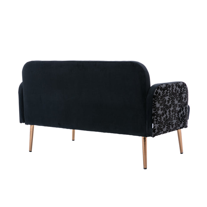 Modern Velvet  Sofa - Black