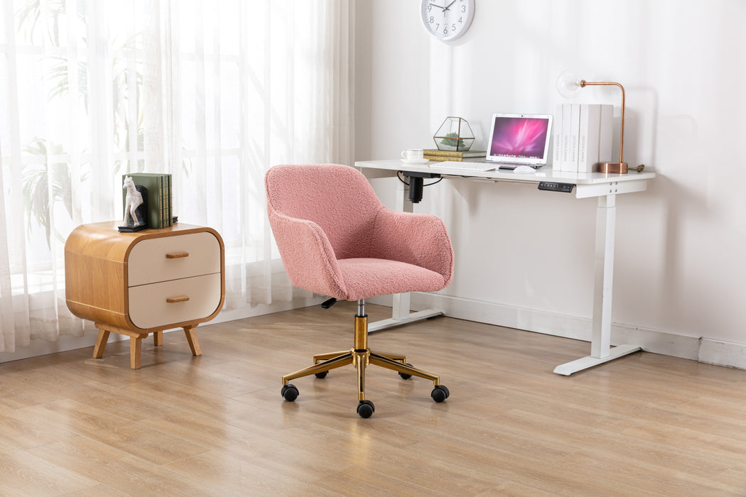 Modern Teddy Fabric Home Office Chair - Pink