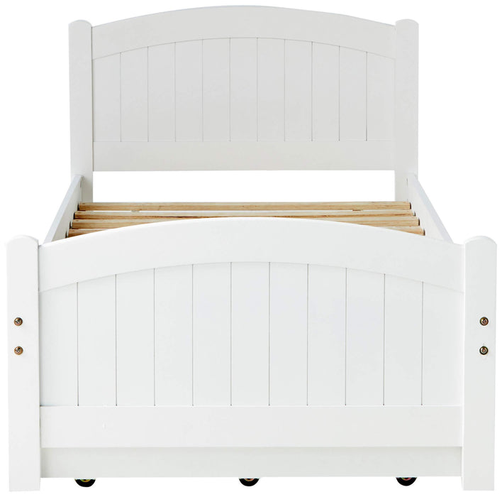 Twin Size Bed w/ Trundle Slats White Pine Plywood