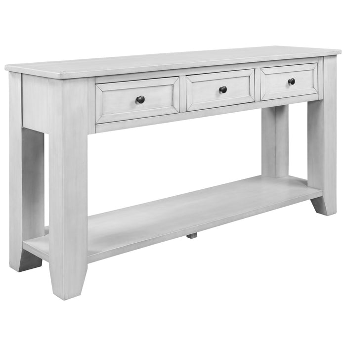 Modern Console Table For Living Room - Retro White