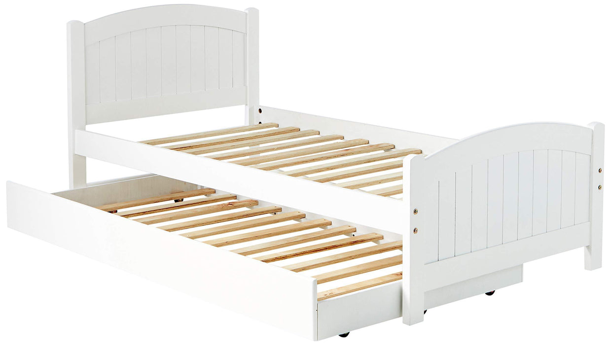 Twin Size Bed w/ Trundle Slats White Pine Plywood