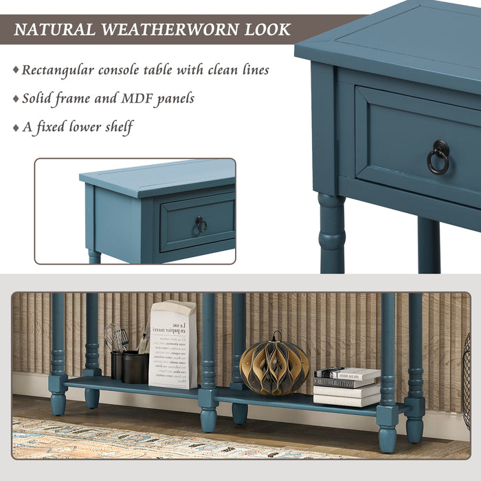 Console Table - Antique Navy