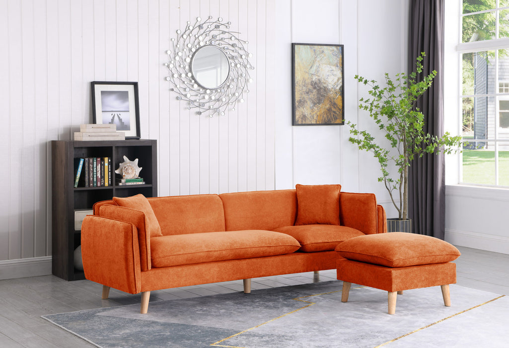 Brayden Sectional Sofa Chaise - Orange