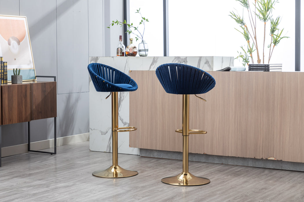 Velvet Bar Stools (Set of 2)