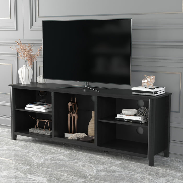 TV Stand Storage Media Console Entertainment Center - Tradition Black