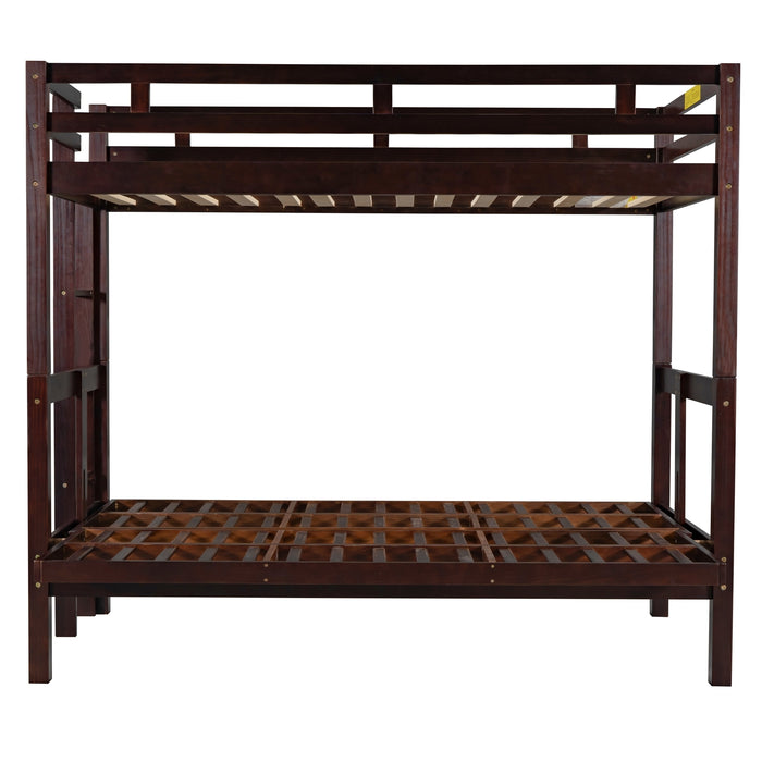 Twin over Full Bunk Bed - Espresso