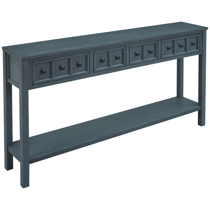 Rustic Entryway Console Table- Navy