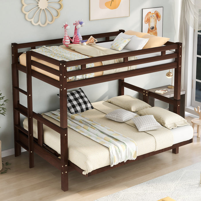 Twin over Full Bunk Bed - Espresso