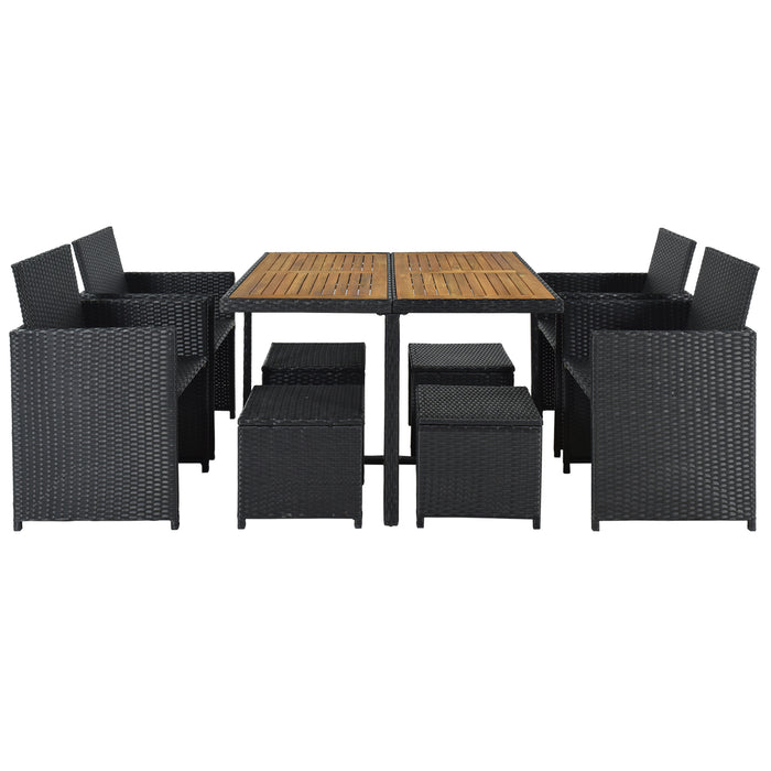 All-Weather PE Wicker Dining Table Set (9-Piece)