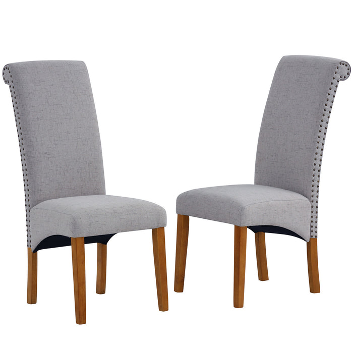 Uphostered  Dining Chairs w/Wood Legs (Set of 2)