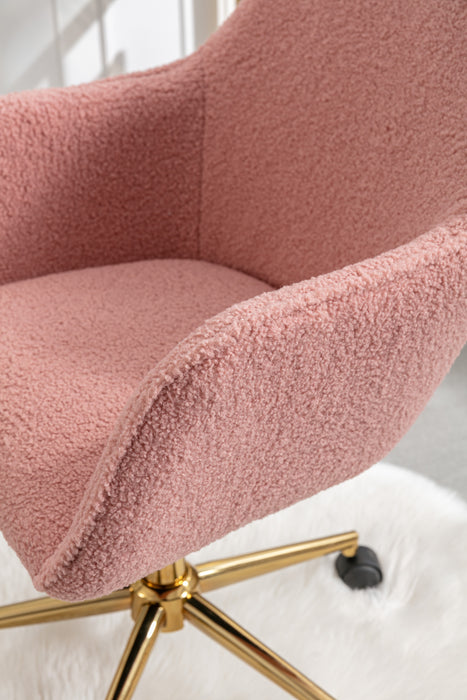 Modern Teddy Fabric Home Office Chair - Pink