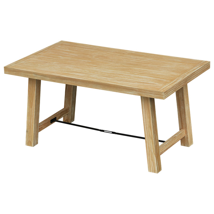 Wood Dining Table , Seats up to 6 (Natural Wood Wash)