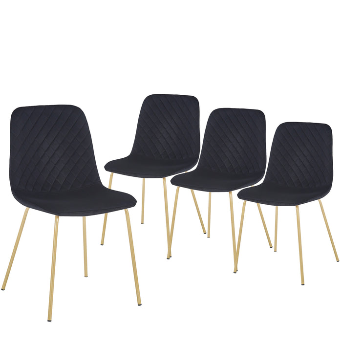 Dining chair  set of 4 PCS（BLACK）