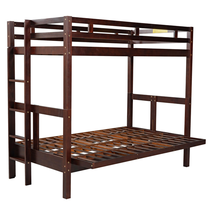 Twin over Full Bunk Bed - Espresso