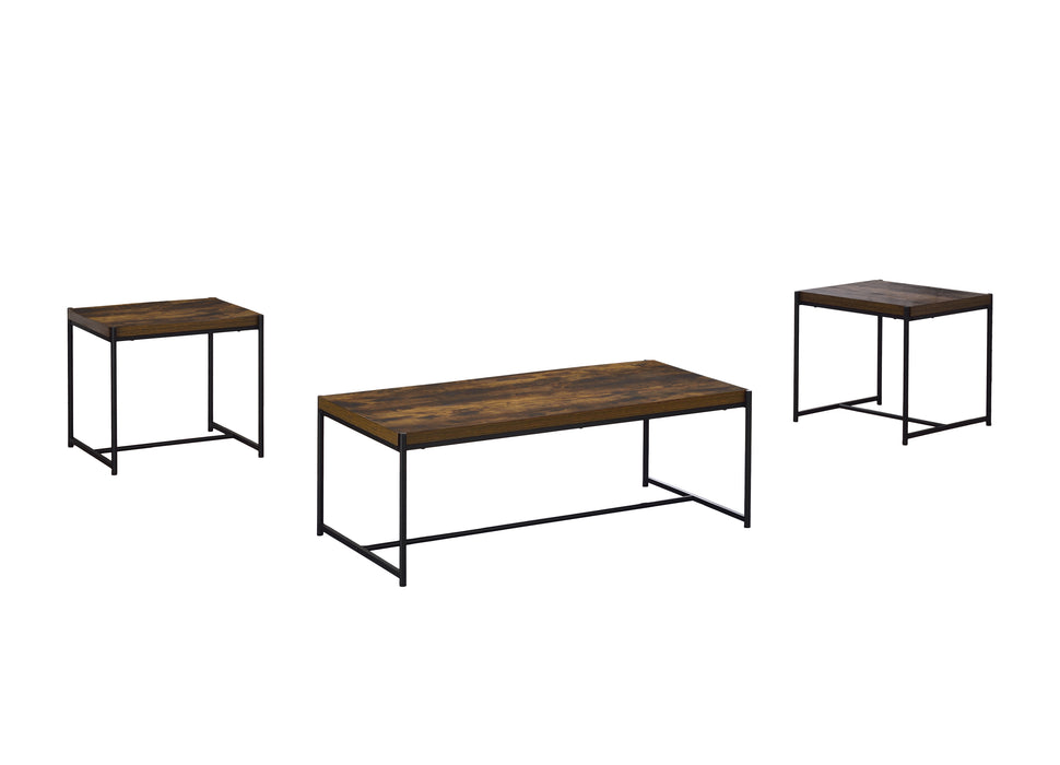 Modern Coffee and End Table 3pc set - Brown