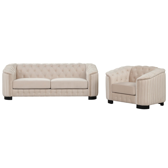 Modern 3-Piece Sofa Sets - Beige