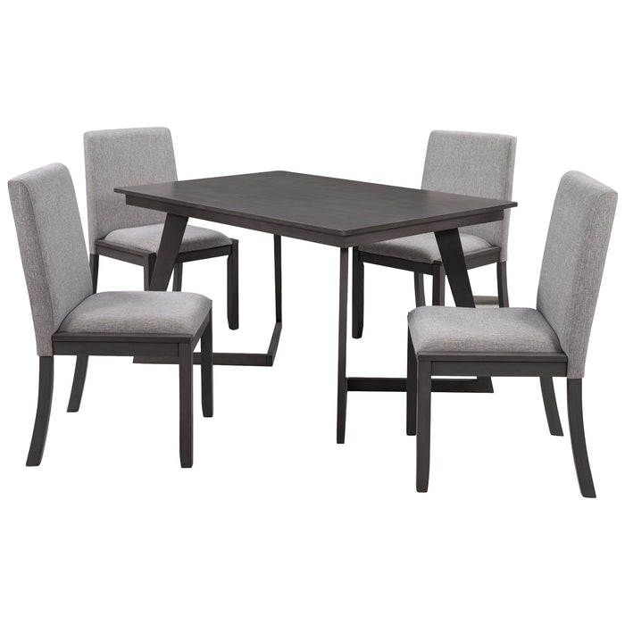 5-Piece Dining Set - Gray