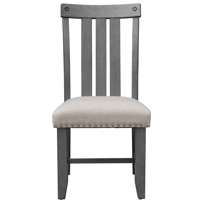 Fabric Upholstered Dining Chairs -Set of 4 (Gray)