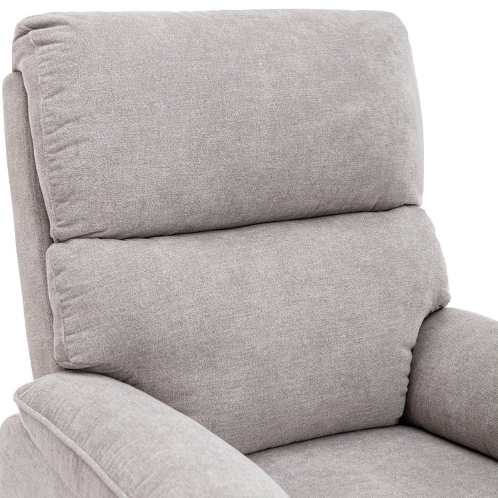 Deluxe Power Lift Recliner with Massage and Heat Function,Light Gray