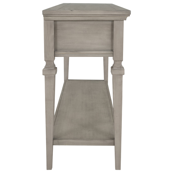 Classic Retro Style Console Table - Brown Wash