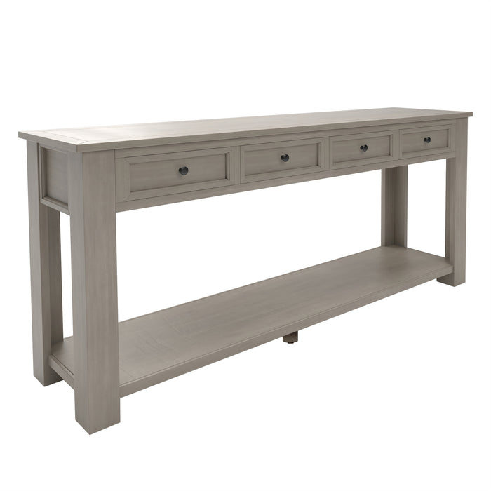 Console Table/Sofa Table with Storage Drawers - Brown Wash