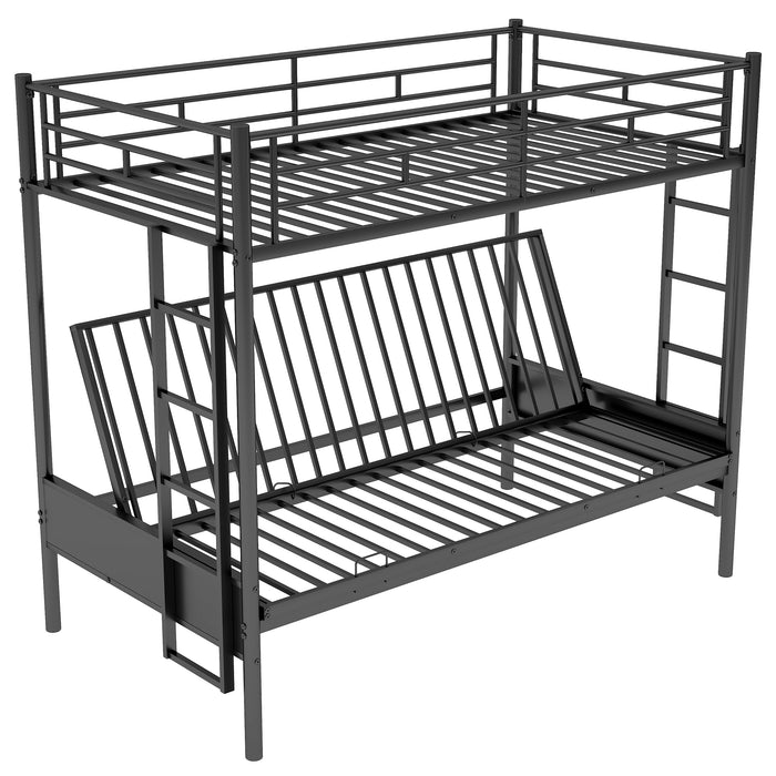 Twin over Full Metal Bunk Bed - Black