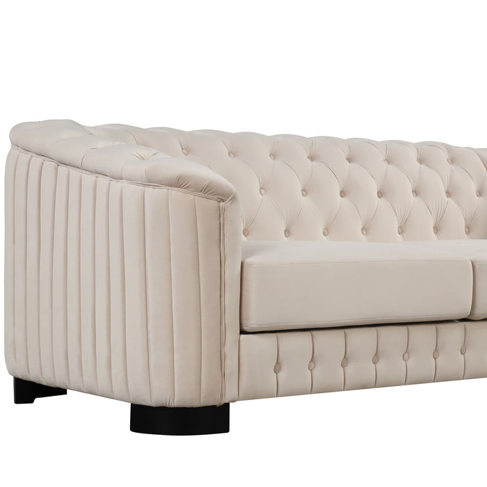 Modern 3-Piece Sofa Sets - Beige