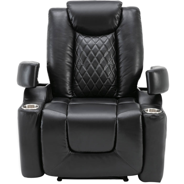 Power Motion Recliner with USB Charge Port and Cup Holder