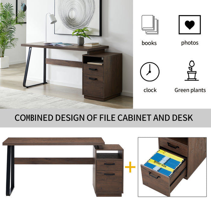 Home Office Computer Desk with Drawers