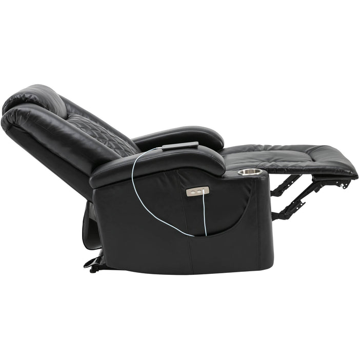 Power Motion Recliner with USB Charge Port and Cup Holder