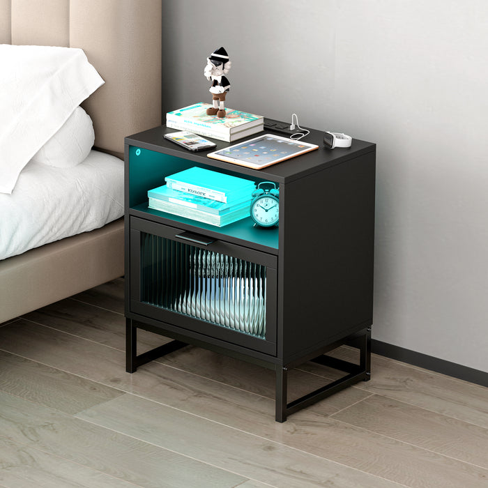 Nightstand with LED Lights