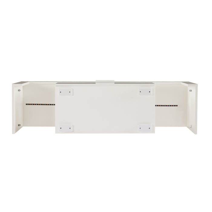 White morden TV Stand with LED Lights-WHITE